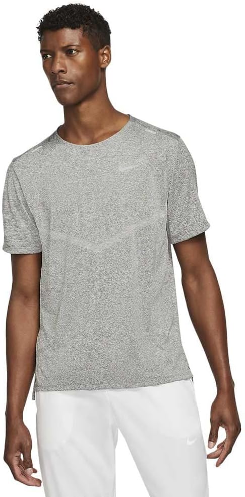 Nike Rise 365 Dri-FIT - Camiseta de running de manga corta para hombre (gris ahumado/jaspeado