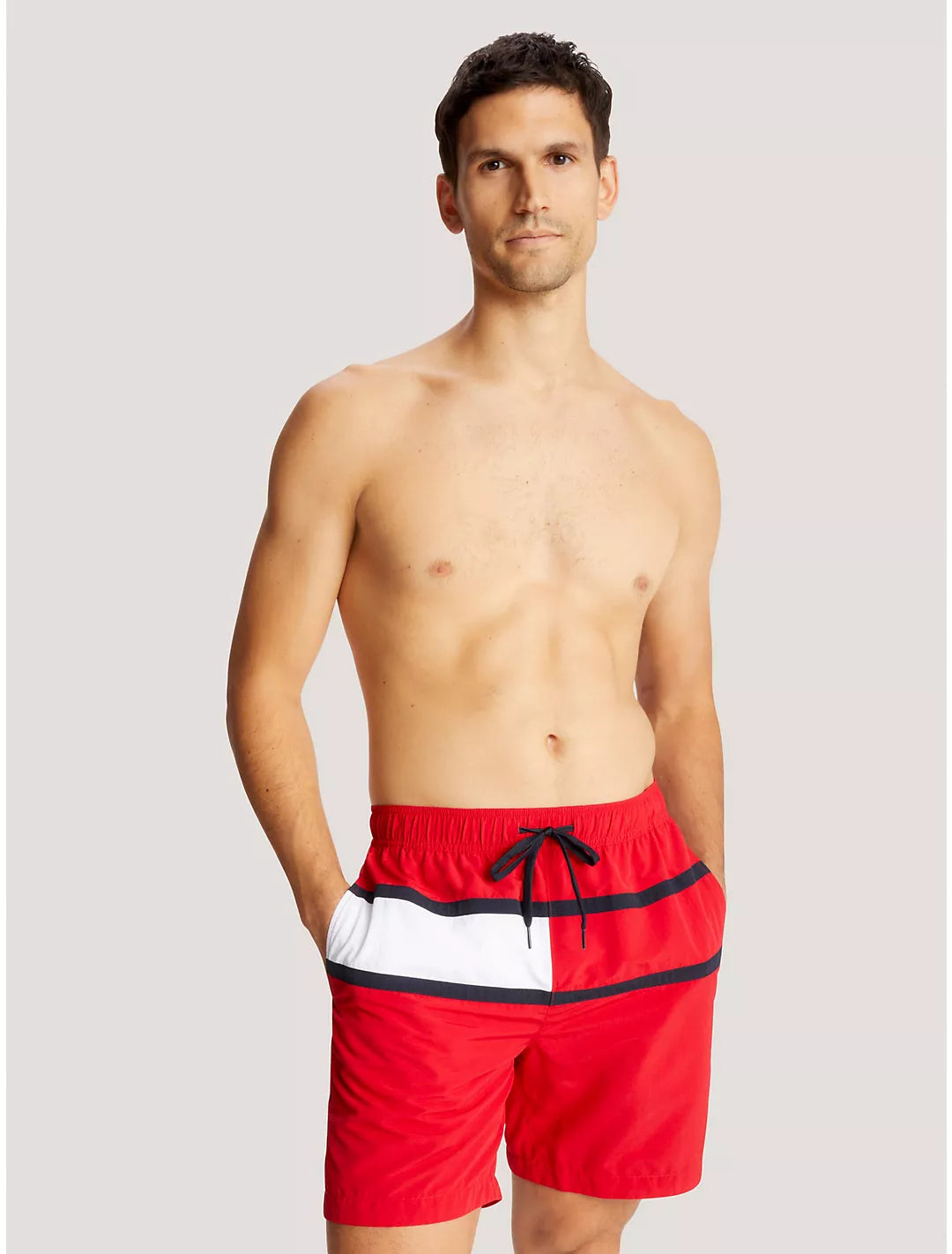 Traje de baño Tommy Hilfiger A Rayas De 7"