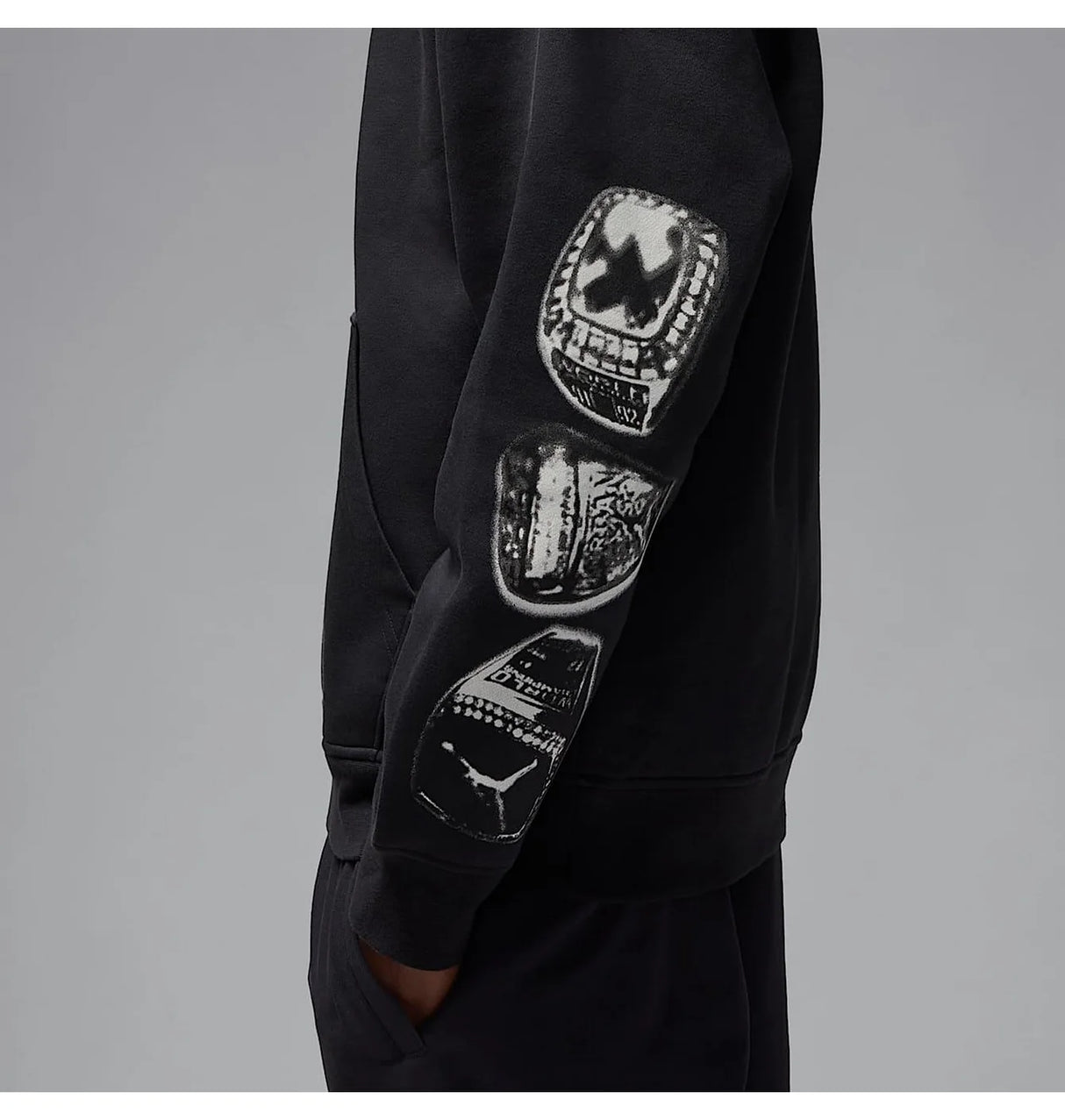 Sudadera con capucha de felpa negra Air Jordan MVP para hombre