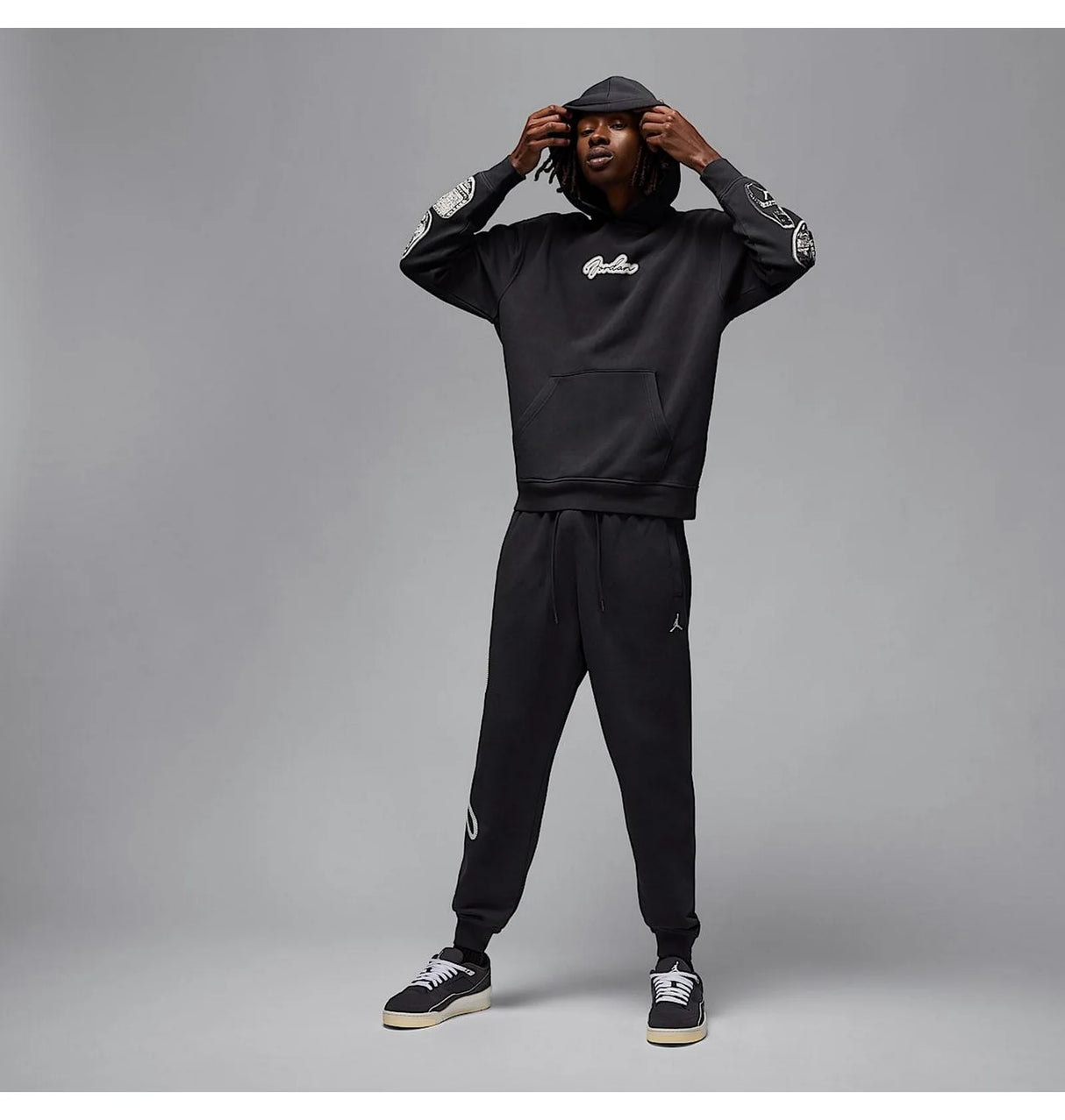 Sudadera con capucha de felpa negra Air Jordan MVP para hombre