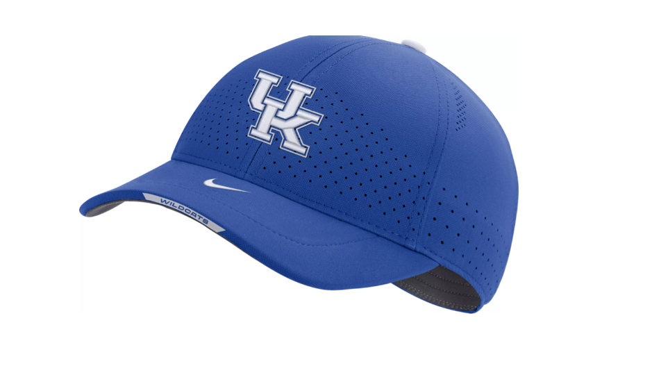 Nike Gorra de fútbol Kentucky Wildcats azul AeroBill Swoosh Flex Classic99 para hombre
