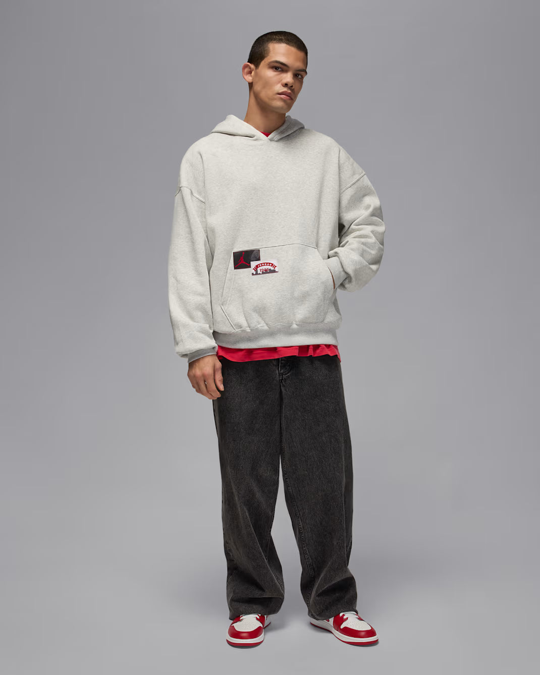 Jordan Brooklyn Sudadera con capucha extragrande para hombre