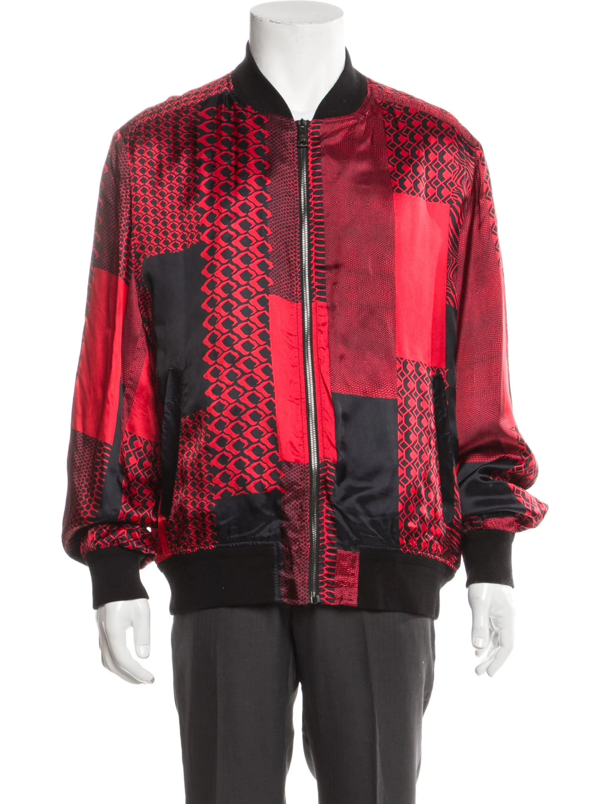 ROBERTO CAVALLI Print Viscose Zip Up Jacket