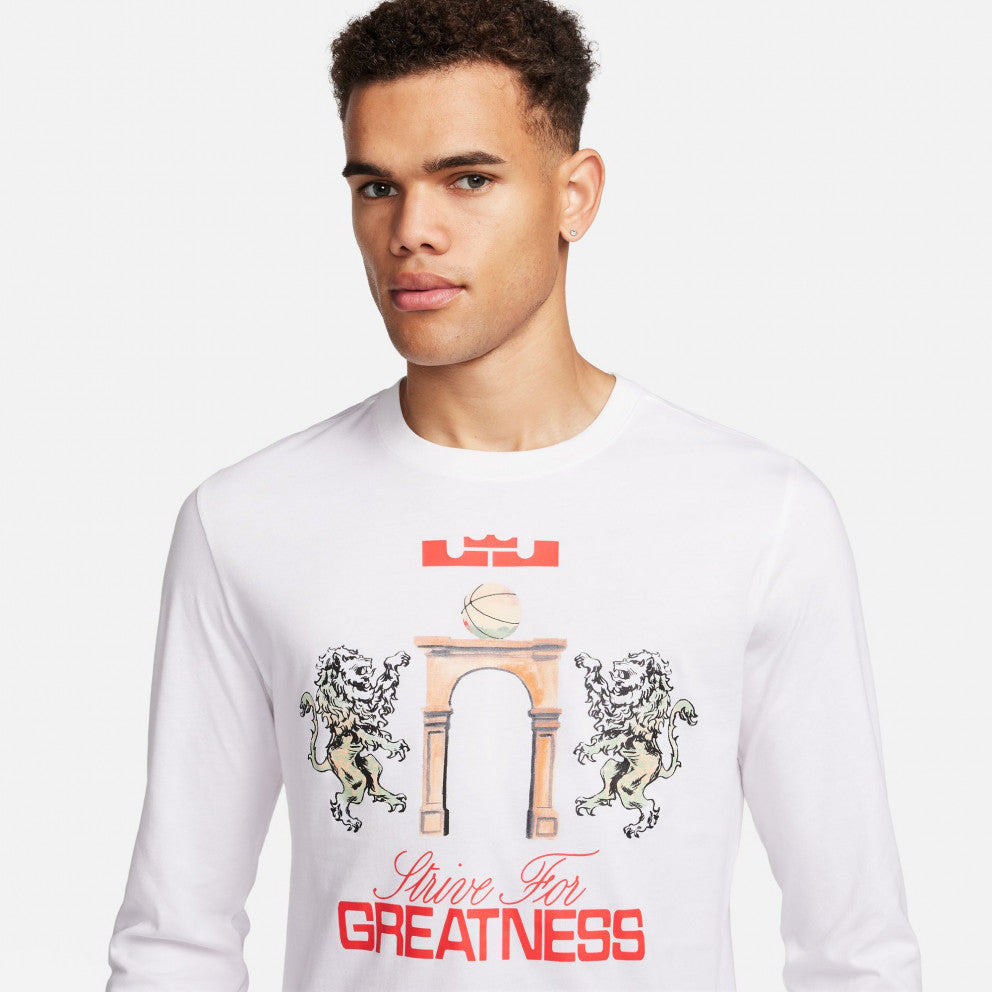 Camiseta de manga larga para hombre de LeBron James LeBron 'Blanca'