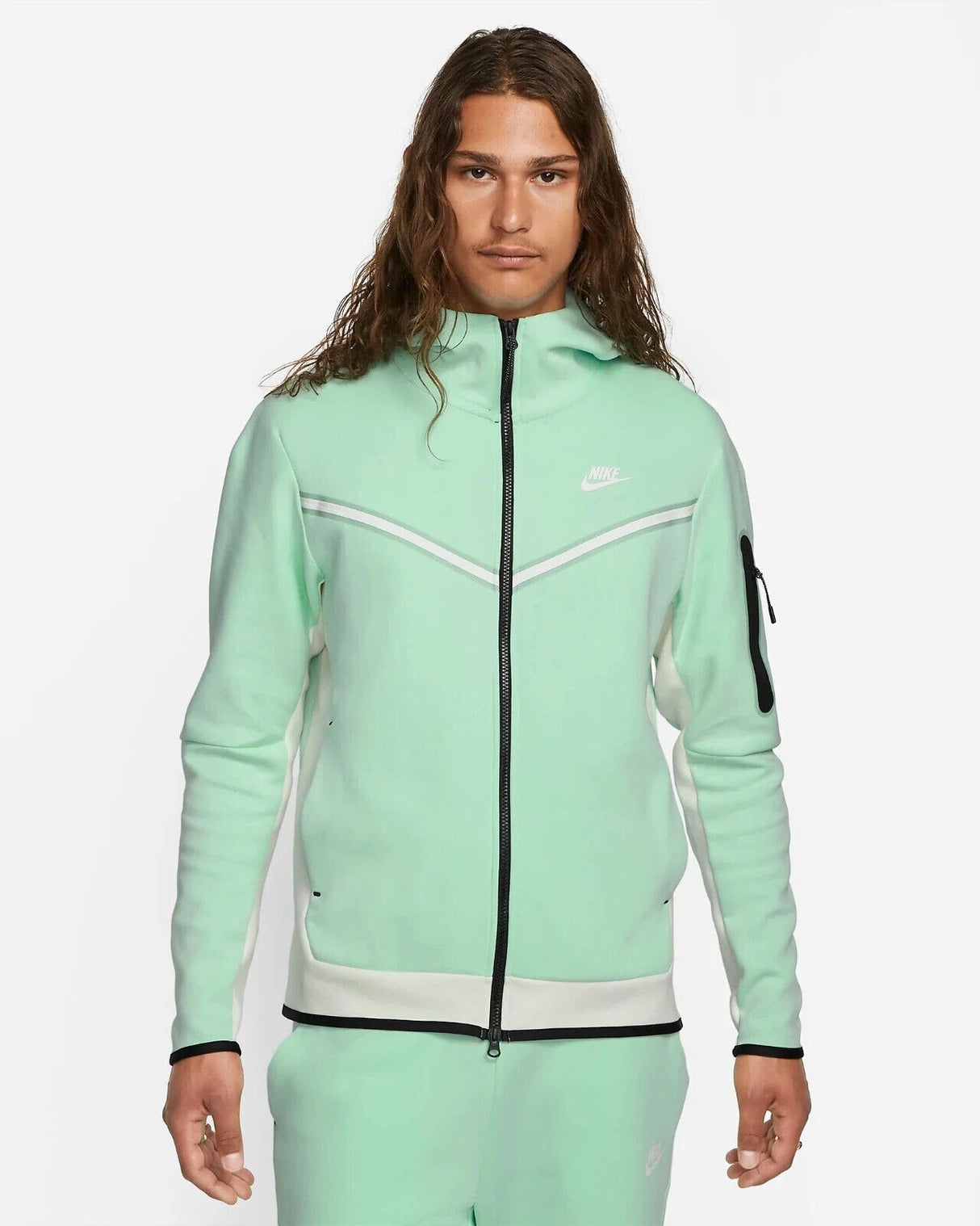 Nike Sportswear Tech Fleece Full Zip Hoodie Mint Green