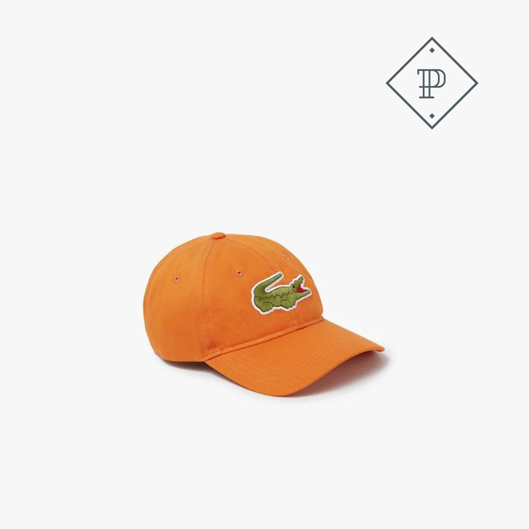 Gorra extragrande de algodón con cocodrilo y correa a contraste unisex