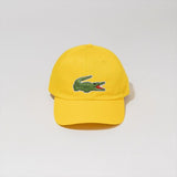 GORRA CON LÍNEA A CONTRASTE Y COCODRILO OVERSIZED DE ALGODÓN PARA HOMBRE