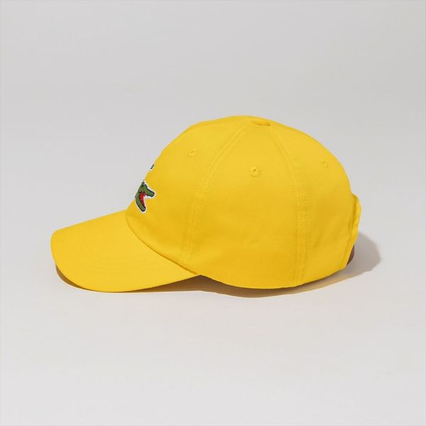 GORRA CON LÍNEA A CONTRASTE Y COCODRILO OVERSIZED DE ALGODÓN PARA HOMBRE