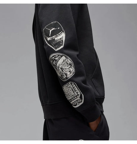 Sudadera con capucha de felpa negra Air Jordan MVP para hombre