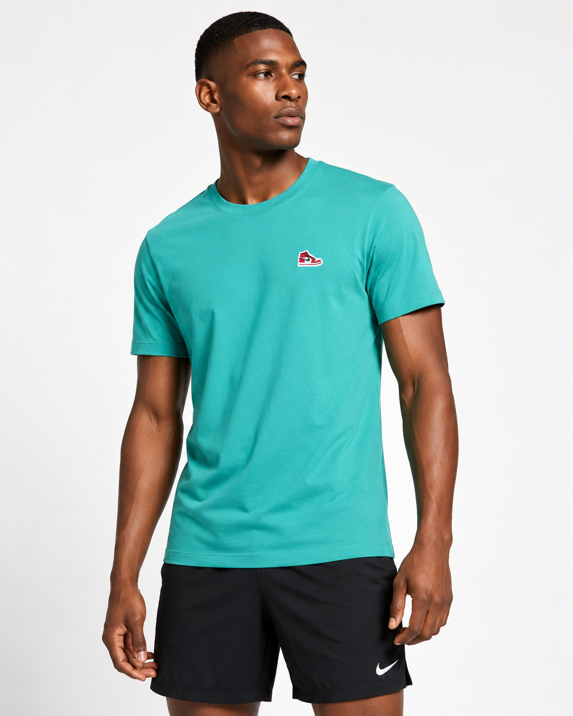 Jordan Brand Playera con parche de tenis para hombre