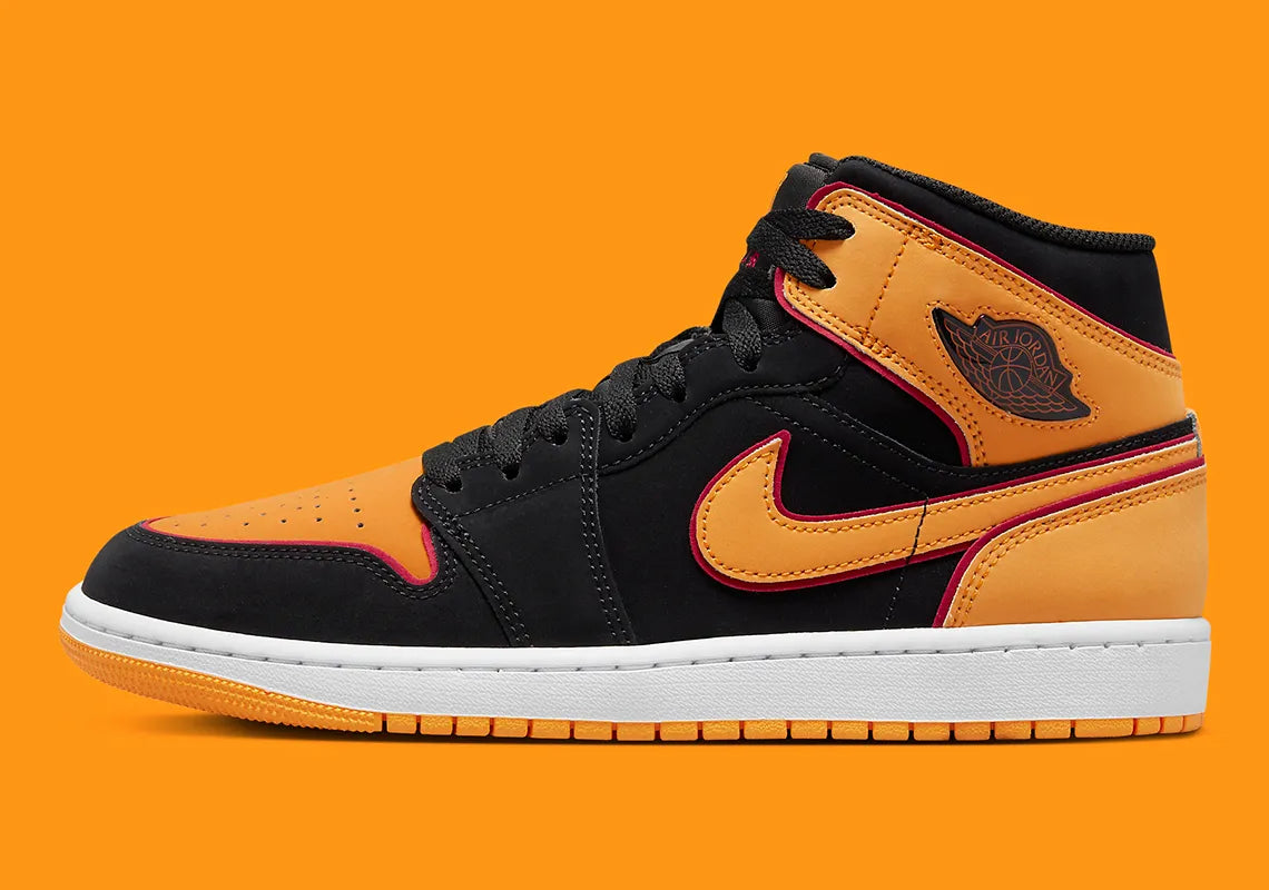 Air Jordan 1 Mid «Naranja intenso»