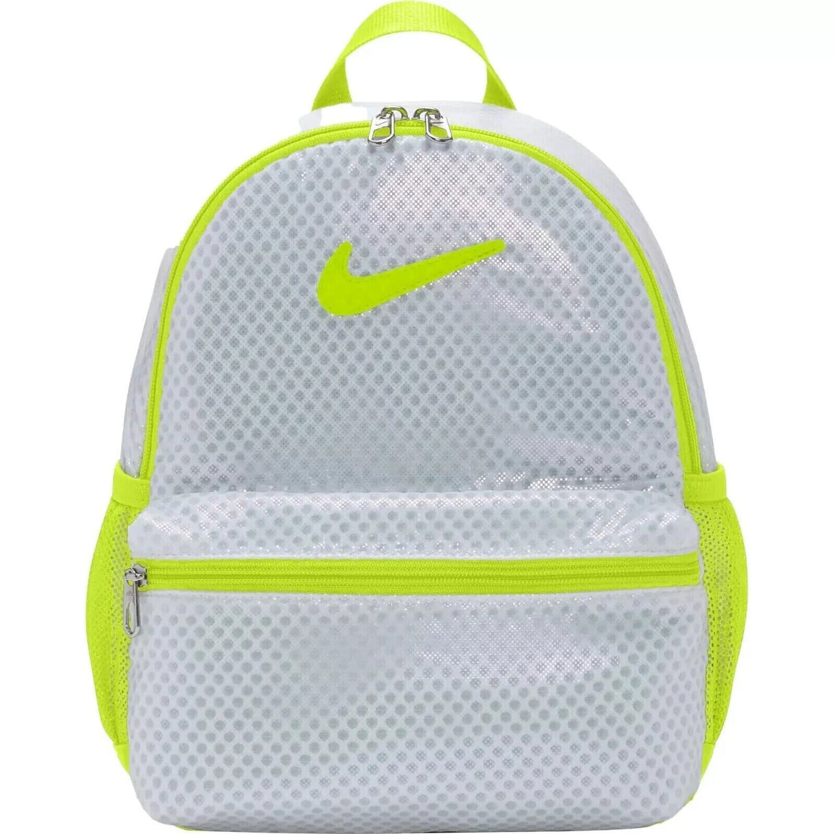 Mini Mochila Nike Brasilia JDI AIR Blanca/Verde Atómica