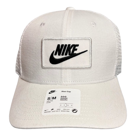 Nike Just Do it Unisex  Rise Snapback Trucker Cap Hat Black White