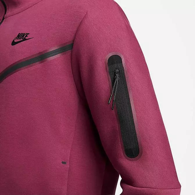 Sudadera con capucha Nike Tech lana Windrunner palo de rosa ciruela púrpura rojo